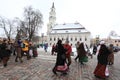 Three kings parades in Kaunas, Lithuania Royalty Free Stock Photo